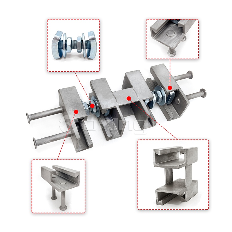 Accesorios de concreto prefabricados de China Proveedor OEM Rivetido 49*30 Cast en canal Anchor Canal
