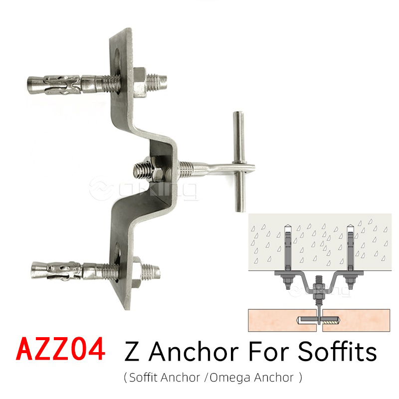 Soporte Omega de acero inoxidable AZZ04 para revestimiento y fijación de piedra natural
