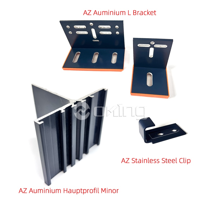 Sistema profesional de instalación de fachadas de edificios con fijación oculta/expuesta para paneles cerámicos de terracota